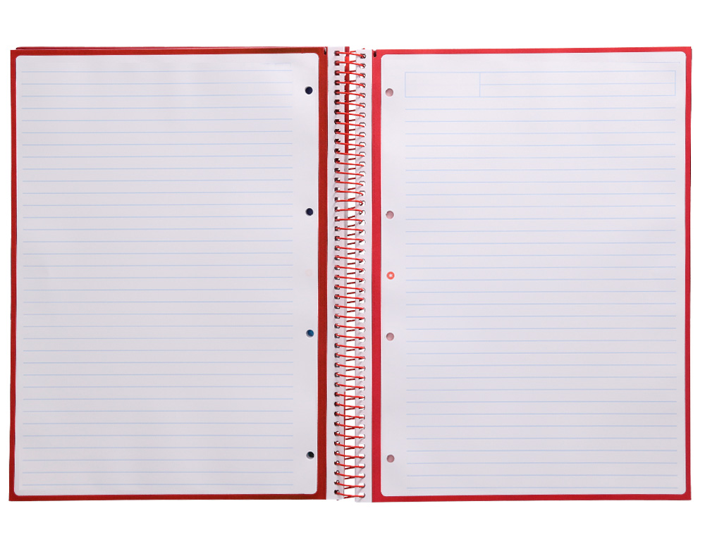 CUADERNO ESPIRAL A4 MICRO ANTARTIK TAPA FORRADA80H 90 GR HORIZONTAL 1 BANDA 4 TALADROS COLOR FRAMBUESA