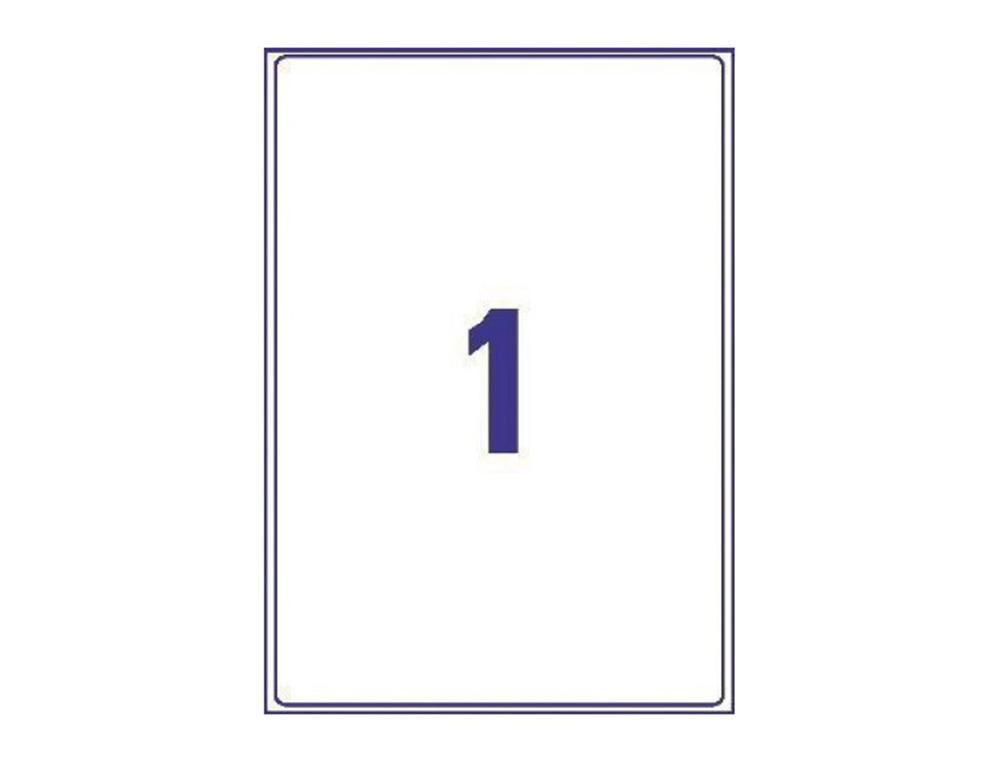 ETIQUETA ADHESIVAS RESISTENTE AVERY TRANSPARENTE 210X297 MM CAJA DE 25 UNIDADES